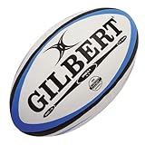 Gilbert Omega Rugbyball, Unisex, Erwachsene, Blau/Schwarz, Größe 5, 5