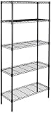 Amazon Basics Aufbewahrungseinheit mit 5 Regalböden, höhenverstellbaren Einlegeböden und Nivellierfüßen, max. Gewicht 795 kg, Schwarz, 36 D x 91 W x 183 H cm