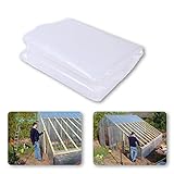 PROMORE Polyethylenfolie Transparent Gewächshausfolie 2.44 X 7.62m 6mil Extra Dick Reißfest UV-resistente Gewächshaus Film Hoop House Cover für Gartenbau, Gartenarbeit, Landwirtschaft