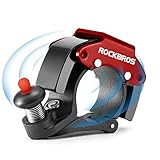 ROCKBROS Fahrradklingel Mini Fahrrad Klingel Lenkerklingel Fahrradglocke 100dB Laut Innovativ Aluminiumlegierung Glocke für Fahrrad Mountainbike Rennrad mit 22,2mm Lenker Rot