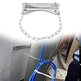 MYUYEE Befestigungsset Für Gasflaschen, Wandhalterung Aus Edelstahl Für Propan-/Argon-/Sauerstoff-/Schweißgasflaschen, Stabil Mit Verzinkter Schutzkette(Silber-1 Flasche)