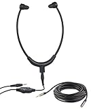 newgen medicals Kopfhörer mit Kabel: TV-Kinnbügel-Kopfhörer, 3,5-mm-Klinkenbuchse, 5 m Verlängerungskabel (Kopfhörer kabelgebunden, Kopfhörer mit Audiokabel, Hörgeräte für Senioren)