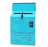 Moderne Briefkästen Wand Dekorative Mailbox Moderne Dekoration Post Montiert Boxen Lettres Mit Schlüssel Briefkasten Sammelbox(Blue)