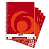 Herlitz Collegeblock x.book A4, Lineatur 28, 80 Blatt, Rand innen und außen, 5 Stück