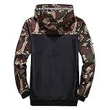 Sweatjacke Herren Mit Kapuze 3Xl Übergangsjacke Herren Wasserdicht: Camouflage-Regenmantel Atmungsaktiv Winddicht Sweatpullover Mit Taschen Freizeit Jacke Zipper-Hoodie Kapuzenpullover Regenjacke