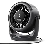 Diveblues USB Turbo Tischventilator, Ultra-Leiser Mini Ventilator, Leistungsstarker Wind, LED-Display, 5 Geschwindigkeiten, 360° drehbar, Tragbarer Ventilator für Zuhause, Büro & Outdoor – TurboBreeze