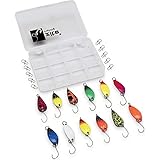 Zite Fishing Forellen-Blinker Set 23-TLG - Trout Spoons Forelle Barsch - Ultra Light Köder 3g Einzelhaken + Köder-Box