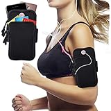 Armband Armtasche, Rennen Outdoor Handytasche Sport Laufen Doppel Reißverschluss Sportarmband für Handy Bis zu 7,0', iPhone 14 13 12 Pro 11 XS MAX XR, Samsung Galaxy Huawei