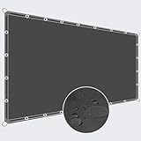 Outdoor-Sonnenschutz mit Ösen, 210 x 280 cm, 160 g/m² Polyester, dunkelgrau, Terrassenmarkise, wasserabweisend, Schirmzelt für Garten, Terrasse und Balkon