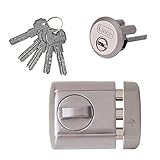 LINCE Supra 4930 Tür-Zusatzschloss – Sicherheits-Zusatzschloss mit Ziehschutz, ausziehbarem Zylinder, 5 Schlüsseln & Eigentumskarte