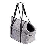 BOUTIQUE ZOO Hundetasche - Grau, L bis 12 kg - Tragetasche...