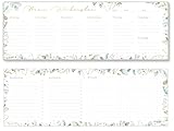 Wochenplaner ohne festes Datum [Blattgold] 50 Blatt | Tischkalender Block quer undatiert inkl. Terminplaner, Wochenziele, Habit-Tracker, To-Do-Liste, Einkaufsliste, Notizen | klimaneutral & nachhaltig