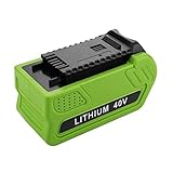 Abatinvo 6.0Ah 40V Lithium Akku Kompatibel mit Greenworks Akku 40V Akku, Kompatibel mit GreenWorks 29472 29462 29252 20202 22262 25312 G-MAX (1 Pack)