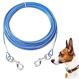 Mi Metty Tie-Out Leinen für Hunde, 3m Kausichere Hundeleinen,Tie Out Cables Hofleine für Kleine Hunde bis zu 60 Pfund (Blau, 10ft(3M))