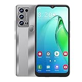 5G Smartphone ohne Vertrag Android, GSM Handy mit 6,5 Zoll IPS HD Bildschirm, 12 MP + 16 M Kamera, 6 GB + 128 GB, 5000 mAh Akku, entsperrt, Fingerabdruck auf der Rückseite, Unterstützung für(Grau)