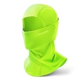 ROCKBROS Sturmhaube Herbst/Winter Thermo Balaclava für Outdoorsports Radfahren Skifahren Snowboard Reflektierend Winddicht Anti-Staub Atmungsaktiv Einheitsgröße für Damen Herren Fluoreszenz Grün