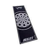 Professioneller Dartteppich - 237x80cm - Dart Zubehör für zu Hause, Büro, Kneipe, Partys - Dartmatte mit Turniermaßen Score Indikator und Oche - Darts Carpet zum Schutz des Bodens - Grau