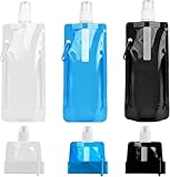 Sunshine smile Faltbare Trinkflasche,3 Stück 500ML Trinkflasche Faltbar,Wiederverwendbare Faltbare Wasserflasche,BPA FREIE,für Outdoor-Sport,Radfahren,Wandern