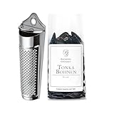 BOOMERS GOURMET - Premium Tonkabohnen mit Reibe, Tonkabohnen ganz - Reibe mit Premium Tonkabohnen - 1 Stück