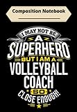 Composition Notebook: Volleyball Coach T Gift Idea Superhero Volleyball Shirt, Journal 6 x 9, 100 Page Blank Lined Paperback Journal/Notebook