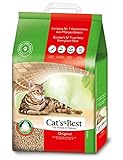 Cat's Best Original Katzenstreu, 100 % pflanzliche Katzen Klumpstreu mit maximaler Saugkraft – bekämpft Gerüche natürlich aktiv, 8,6 kg/20 l