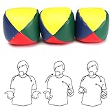 QIUMING 50mm Jonglierbälle Leder Jonglierball Weiche Weiche Juggling Balls Mini Jonglierbälle Jonglierbälle für Erwachsene Naturfüllung mit Hirse. für Interaktives für Anfänger Outdoor (3)