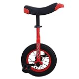 HWF Einrad Kinder 12' Einrad, Perfekt Anlasser Anfänger Einrad, für 5 Jahre Kleinere Kinder/Kinder/Jungen/Mädchen, 4 Farben Optional (Color : Red, Size : 12 Inch Wheel)
