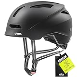 uvex urban Planet - robuster City-Helm für Damen und Herren - aus Recyclingmaterial - optimierte Belüftung - Black matt - 58-61 cm