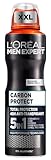 L'Oréal Men Expert XXL 5in1 Deospray für Männer, Bodyspray gegen starken Schweißgeruch, Schwitzen, Achselnässe und weiße Rückstände, Herren Deo Antitranspirant ohne Alkohol, Carbon Protect, 1 x 250 ml