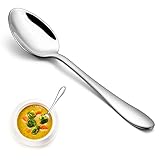Esslöffel Set, Joyfair 12 Stück Edelstahl Suppenlöffel Tafellöffel Set, 19cm Modernes Groß Löffel, Silber Bestecklöffel für Zuhause/Party/Restaurant, Hochglanzpoliert & Spülmaschinenfest
