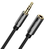 deleyCON 0,5m Aux Kabel 3,5mm Verlängerung - Audio Klinkenkabel Stereo Verlängerungskabel - Baumwollkabel & Metallstecker - Handy Smartphone Tablet Kopfhörer HiFi Receiver Kfz