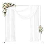 2 m * 2 m Quadratischer Weiß Metall Hochzeitsbogen Blumenbogen Traubogen Wedding Arch für Hochzeiten, Geburtstagsfeiern, Bankette, Ladeneröffnungen, Abschlussfeiern