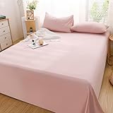 JIANINGHOME Bettlaken ohne Gummizug 200x230cm + (50x75cm/2pcs),Baumwolle, auch für Abdeckungen/Tischdecken/Sommerlaken zum zudecken