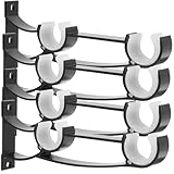 Cabilock 4 Stück Römische Stangenhalterung Stange Wandhalterungen Gardinenstangenhalter Galgenständer Vorhanghalter Für Die Wand Gardinenhalter Volant- Aluminiumlegierung