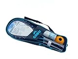 CRIVIT Speed-Badminton Set, 2 Schläger 58,8 cm, 5 Federbälle, 1 Softball, Transporttasche