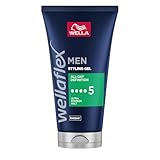 Wellaflex Men All-Day Definition Gel | Ultra starker Halt Styling Haargel | Veganes Haargel | Dermatologisch getestet & frei von Silikonen | 150ml