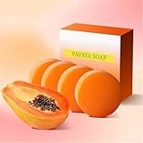 Papaya- und Olivenölseife (100 g) - Sanfte Reinigung für fettige und empfindliche Haut, verbesserte Textur und einheitlicher Ton, natürliche Papaya Aufhellungsseife für empfindliche Haut