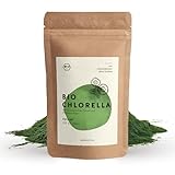 BIONUTRA® Chlorella-Pulver Bio 250g, nach EU-ÖKO-Standard hergestellt, 2-Monatverpackung, membrangebrochen, rückstandskontrolliert, vegan, laktose- & glutenfrei, Bio-Qualität ohne Zusätze