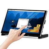 CUQI 7 Zoll IPS LCD Touchscreen HD 1024x600 Mini Monitor mit Lautsprecher für Raspberry Pi 4B/5, PC, Windows, Xbox, Kamera