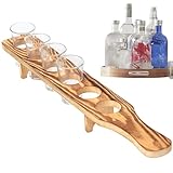 Schnapsglashalter aus Holz | Tequila Schnapsgläserhalter | Schnapsglas-Spenderständer | Tequila-Servierständer, Schnapsglasständer, Schnapsspender aus Holz, Tequila-Schnapsglas-Organizer