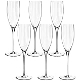 Leonardo Poesia Sektglas 6er Set, spülmaschinengeeignetes Champagnerglas, Höhe 25 cm, 250 ml, 069167