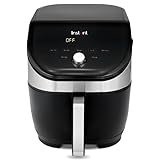 Instant Vortex Slim-5.7L Digitale Heißluftfritteuse, Edelstahl, 5-in-1 Smart Programm-Air Fryer, Backen, Braten, Grillen, Aufwärmen -1700W