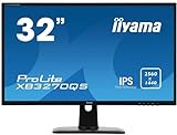 iiyama ProLite XB3270QS-B1 80cm (31,5') IPS LED-Monitor WQHD (DVI, HDMI, DisplayPort) Höhenverstellung, schwarz