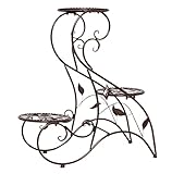 HXZJUIKL Pflanzenständer Pflanzenregal Pflanztisch Metall Blumenständer Blumentreppe Retro Pflanzenständer Blumenregal Pflanzentreppe Gartendekoration Pflanzenhalter Blumenständer Pflanzenregal (Blau