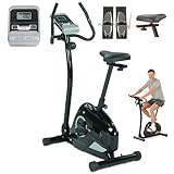 maxVitalis Fahrrad Heimtrainer mit Pulssensoren, 8 Widerstandsstufen, Magnet-Bremssystem, 5 kg Schwungmasse