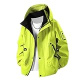 RUMAOZIA Herren Regenjacke Wasserdicht Atmungsaktiv Outdoorjacke Windjacke Herren Fahrrad Leicht Wanderjacke mit Kapuze Outdoor Softshelljack Bequeme Kapuzenjacke Freizeit Winterjacke Fahrradjacke