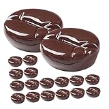 CORHAD 20Stücke Kaffeebohnen Modell aus Harz Künstliche Kaffeebohnen Dekoration für DIY Projekte Requisiten und Home Decor Realistische Nachbildung für Hochzeiten Partys