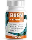 Eisentabletten hochdosiert 365x mit 20 mg Eisen + Vitamin C...