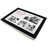 PrimoLiving Knietablett mit Fotorahmen- 43 x 32,5 x 8 cm – Tablett als Laptopunterlage – Sofa oder Bett-Tablett - P-779
