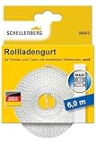 Schellenberg 36003 Rolladengurt 23 mm x 6,0 m System MAXI, Rollladengurt, Gurtband, Rolladenband, weiß